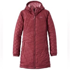 L.L. Bean Women's Burgundy Quilted Puffer Coat